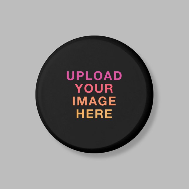 Imán Photo Logo Business Simple Template Black (Subido por el creador)