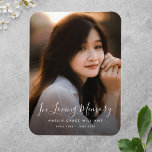 Imán Photo Memorial Tribute Death Funeral<br><div class="desc">Photo memorial remembrance magnet</div>