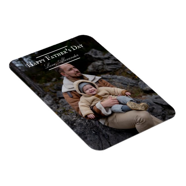 Imán Photo Minimalist Father's Day | White (Lado Derecho)
