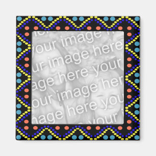 Imán photoframe colorido de los puntos