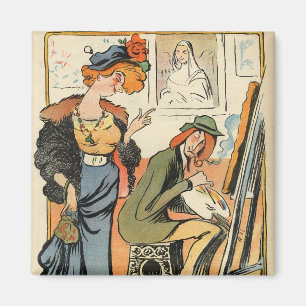 Imán Phryne: caricatura del modelo de un artista