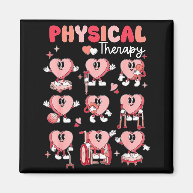 Imán Physical Therapy Cute Candy Heart Valentines Pt Th (Frente)