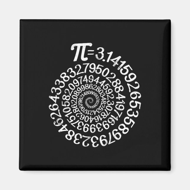 Imán Pi = 3.14 Geek De Ciencia De Matemáticas Espirales (Frente)