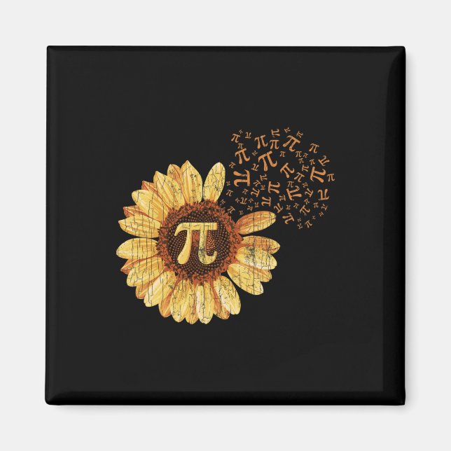 Imán Pi Apparel Día De Pi Traje De Girasol Math Gracios (Frente)