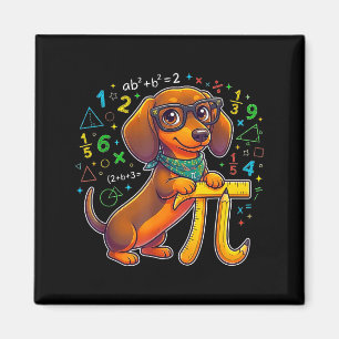Imán Pi Dachshund Matemáticas Pi Matemáticas Divertido