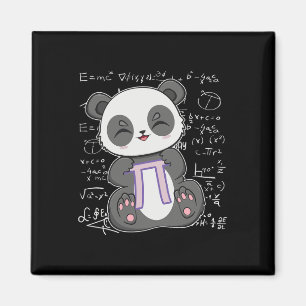 Imán Pi Day 3.14159 Oso Anime Panda Álgebra