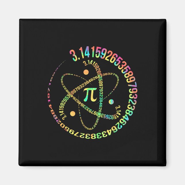Imán Pi Day 3.14 Espiral número de docentes matemáticas (Frente)
