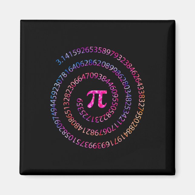 Imán Pi Day 3.14 Espiral Números de Pi Math Teacher Muj (Frente)