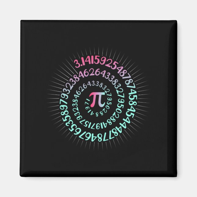 Imán Pi Day Math Nerd Geek 3.1415 Número Irracional Pi (Frente)