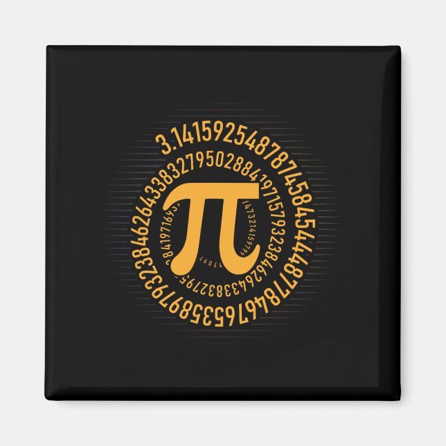 Imán Pi Day Math Nerd Geek 3.1415 Número Irracional Pi (Frente)