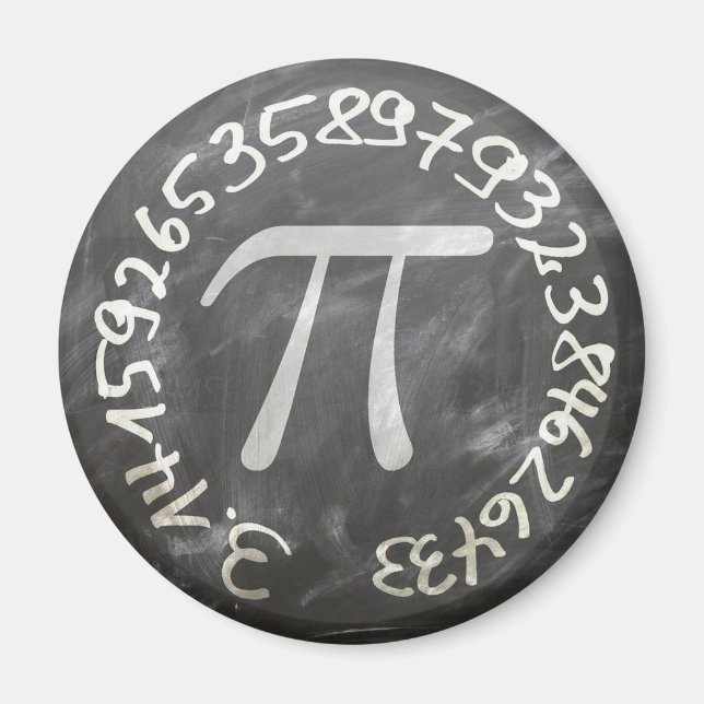 Imán Pi Day PiDay Chalkboard Education (Frente)