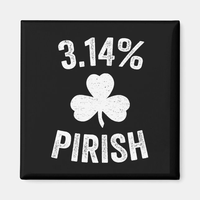 Imán Pi Day St. Patrick's 3.14 Irish Funny Pirish Math (Frente)