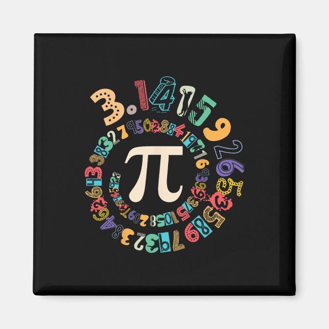 Imán Pi Day Vintage Número 3 (Frente)