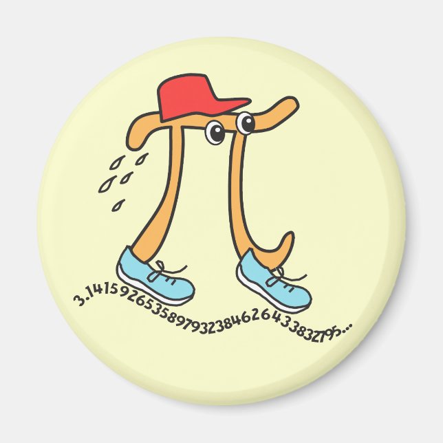 Imán Pi De Larga Duración - Funny Pi Guy Magnet (Frente)