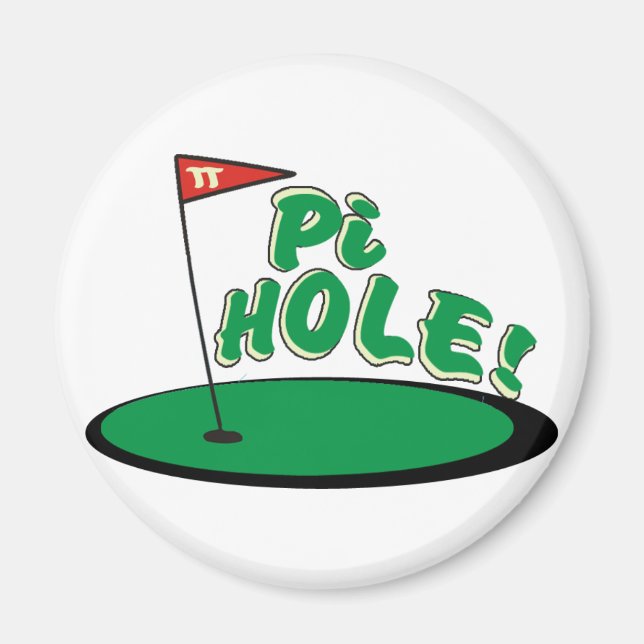 Imán PI Hole - MATH HUMOR - GOLF (Frente)