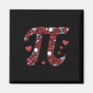 Imán Pi Math Lover Profesor Día de San Valentín Corazon