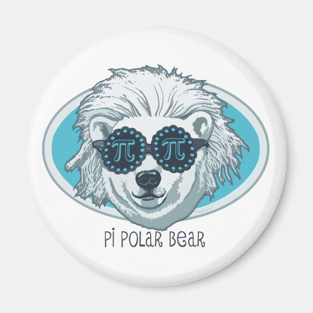 Imán Pi Polar Bear (Frente)