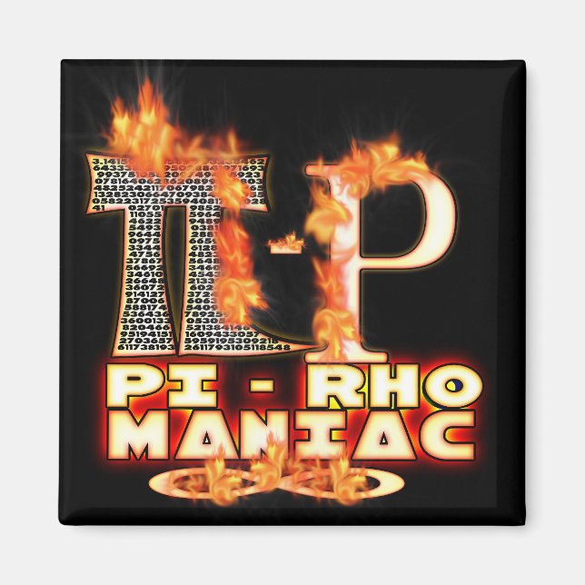 Imán Pi - Rho MANIAC - LETRAS GRIEGAS INFLAMADAS (PYRO) (Frente)