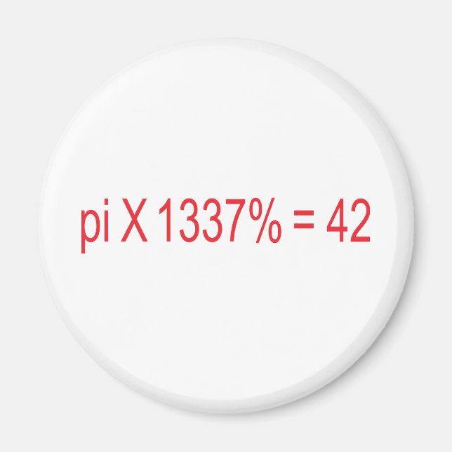 Imán pi X 1337% = 42 (Frente)