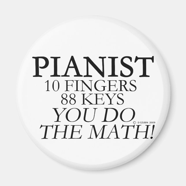 Imán Pianista 10 dedos 88 claves (Frente)
