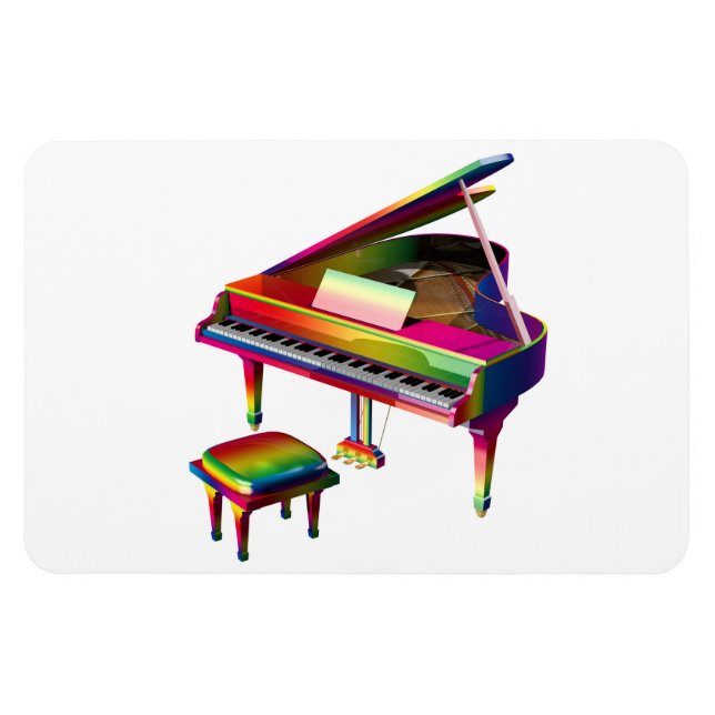 Imán Piano de color arcoiris (Horizontal)