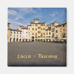 Imán Piazza Anfiteatro plaza en Lucca - Toscana, Italia