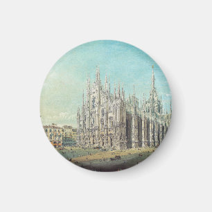 Imán Piazza del Duomo en Milán por Carlo Bossoli