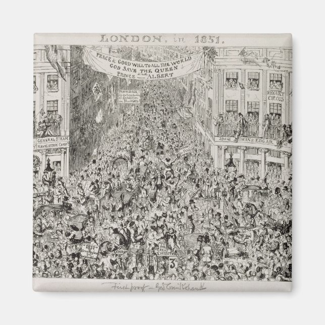 Imán Picadilly durante la Gran Exposición, 1851 (Frente)