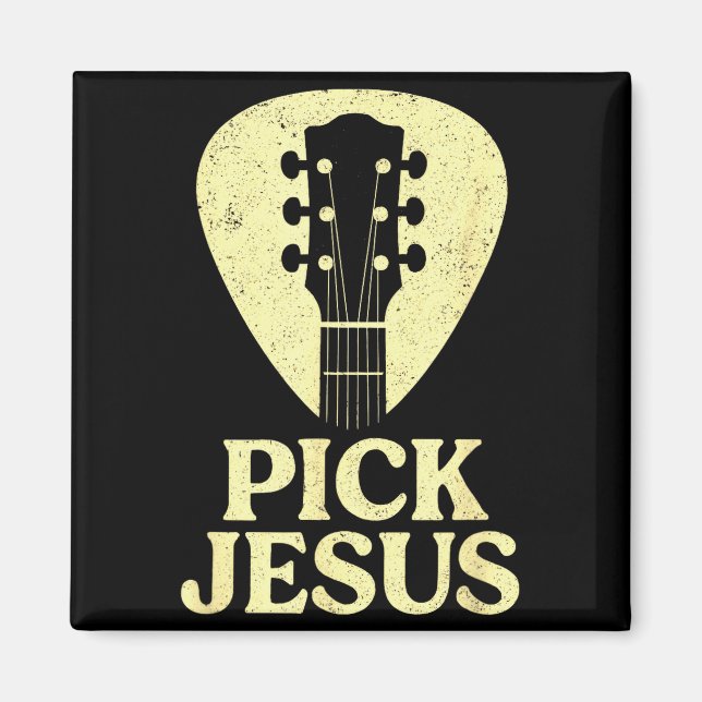 Imán Pick Jesus - Christian Guitar Worship Pastor  (Frente)