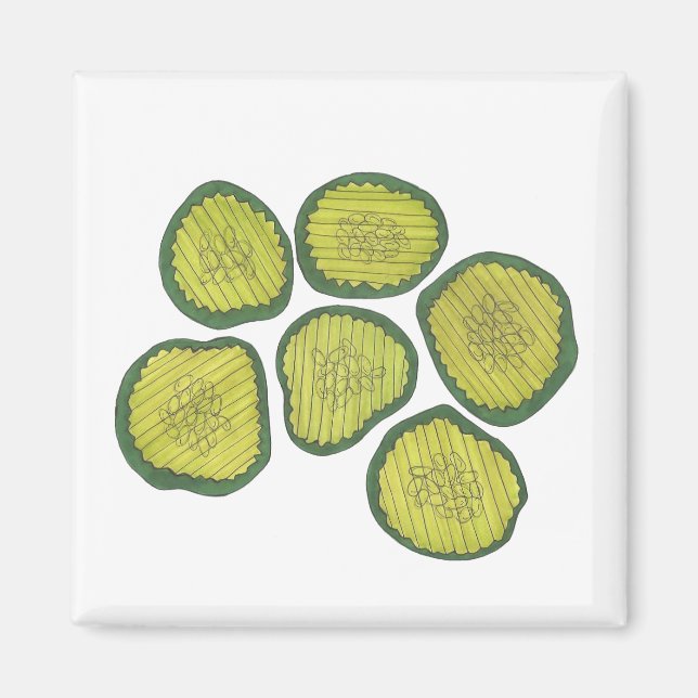 Imán Pickle Chips Homemade Sweet Pickles Foodie Kitchen (Frente)