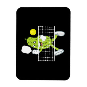Imán Pickle Jugando Pickleball - Divertido Paddle