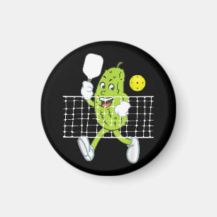 Imán Pickle Jugando Pickleball - Divertido Paddle