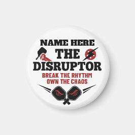 Imán Pickleball Nombre Personalizado El Disruptor