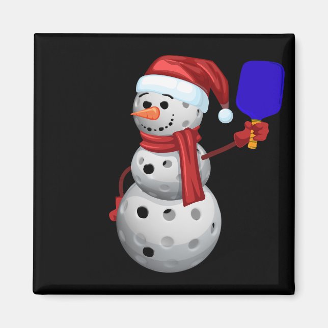 Imán Pickleball Snowman (Frente)