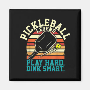 Imán Pickleball vintage líneas retro minimalista clásic