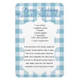 Imán Picnic Cucumber Sandwich Recipe Magnet