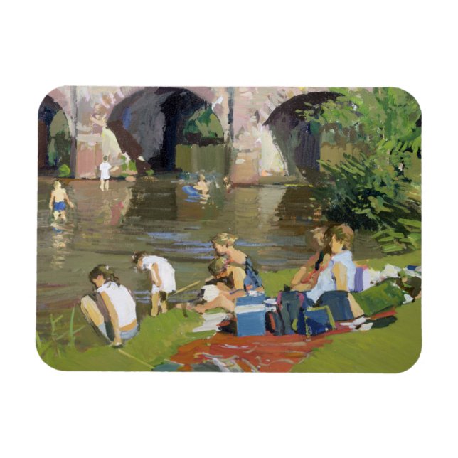 Imán Picnic junto al río Withypool (Horizontal)