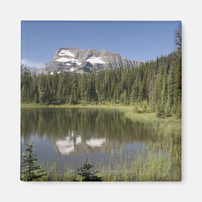 Imán Pico De Montaña Reflejado En Un Lago (Frente)