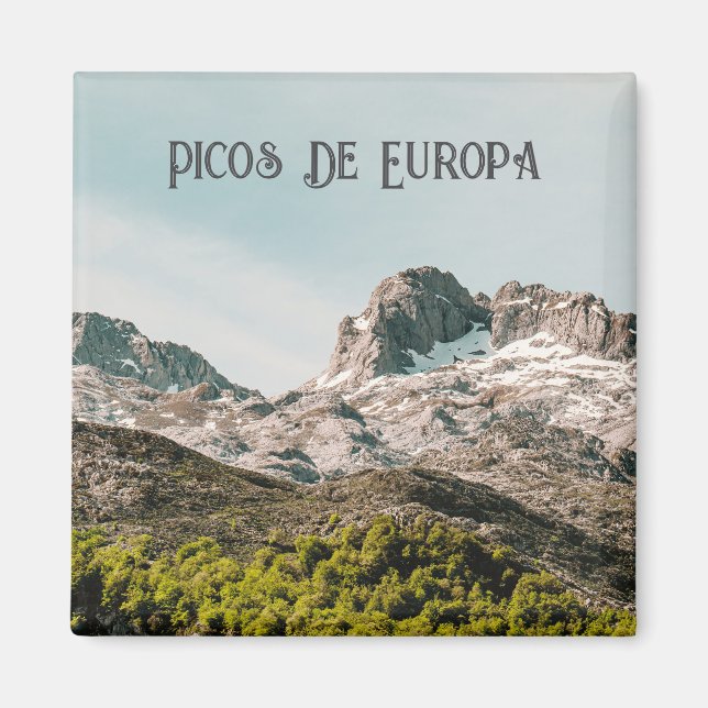 Imán Picos de Europa Spain Mountain Landscape Photo (Frente)
