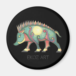 Imán Pictish Boar Sun