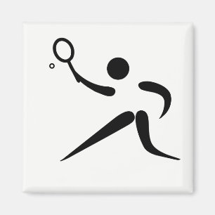 Imán Pictograma de tenis femenino artístico