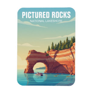 Imán Pictured Rocks Michigan Viajes