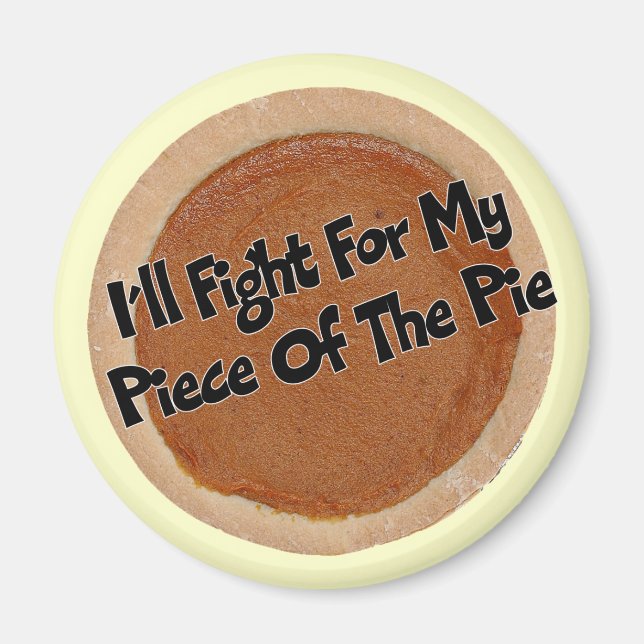 Imán - Pie de calabaza de Acción de Gracias (Frente)