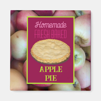 Imán Pie de manzana recién horneada casera