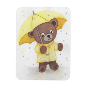 Imán Pie de oso en la lluvia
