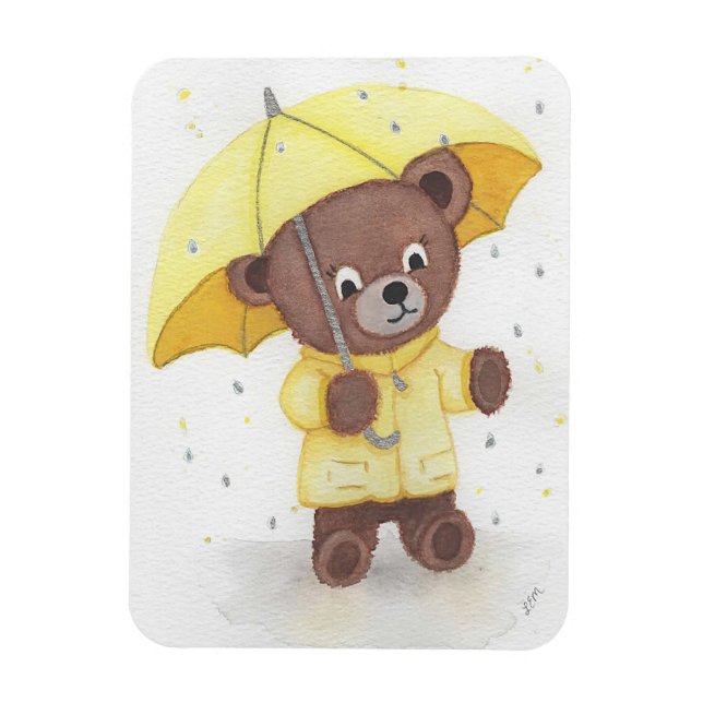Imán Pie de oso en la lluvia (Vertical)