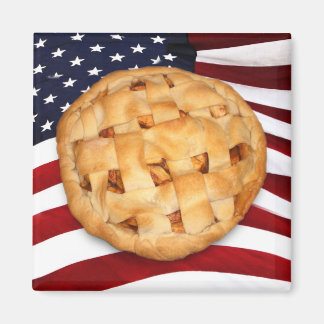 Imán Pie estadounidense (Apple Pie con bandera estadoun