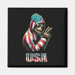 Imán Pie Grande 4 De Julio Eeuu Patriotic Sasquatch Tee
