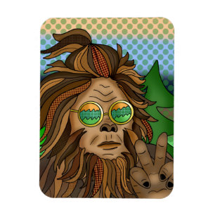 Imán Pie grande Retro   Pop Art Sasquatch