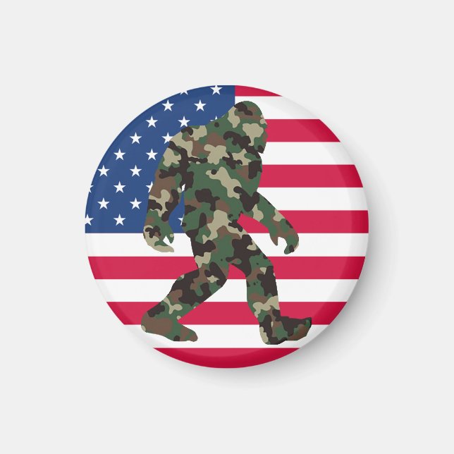 Imán Pie Grande Sasquatch Camuflaje (Frente)